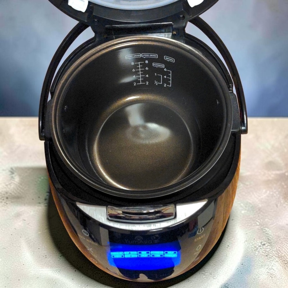 Yum Asia Sakura Rice Cooker 8 Cup 1.5L Ninja Ceramic Bowl YUMEN15US Black Silver - Picture 4 of 12